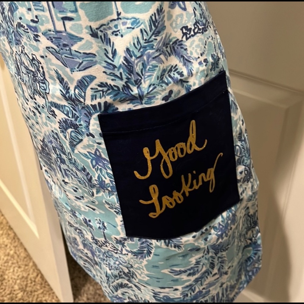 LILLY PULITZER | Blue What A Lovely Place Apron - Picture 3 of 4